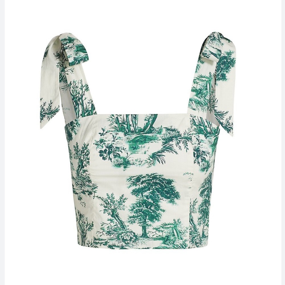 Cara Cara Helena Top - XS / Forest Toile Green